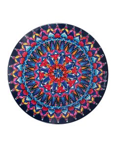 POLYCHROMOS Tovaglietta segnaposto in melamina blu decoro mandala Ø cm 34
