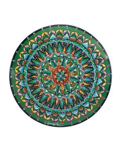 POLYCHROMOS Tovaglietta segnaposto in melamina verde decoro mandala Ø cm 34