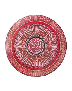 POLYCHROMOS Tovaglietta segnaposto in melamina arancione decoro piuma Ø cm 34