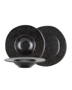 AETNA Servizio Piatti colore nero con puntini reattivi 