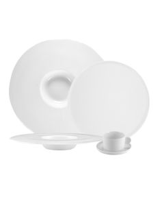 APHROS Servizio Piatti color bianco lucido e matt
