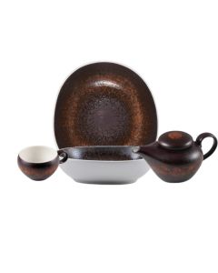 ESTIA Servizio Piatti color ruggine