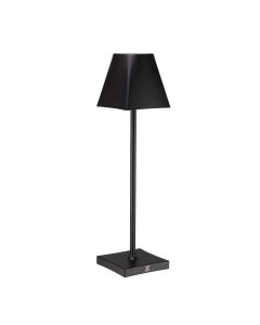 ETERE Lampada led ricaricabile nera in alluminio Ø cm 13 h cm 38