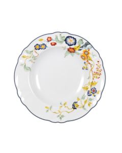 FLORENTIUS Piatto fondo bianco e blu Ø cm 23 h cm 4