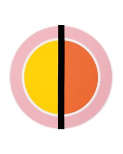 GEOMETRIKÓS Piatto rotondo ocra Ø cm 32