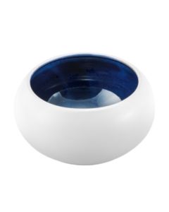 ABYSSOS Scrigno gourmet bianco matt e blu Ø 12,5 cm h cm 7