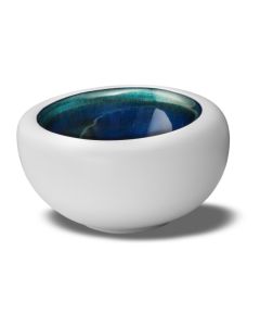 LE COQ PORCELAINE Abyssos Coppa gourmet bianca matt e blu cm 14x13,5 h cm 7,5