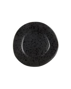 LE COQ PORCELAINE Aetna Piatto frutta nero con puntini reattivi Ø cm 23