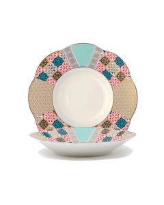 LE COQ PORCELAINE Anemone Piatto fondo con decoro Eutenea &Oslash; cm 21