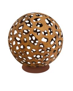LE COQ PORCELAINE Atlantis Sfera decorativa modello luna in acciaio corten Ø cm 60