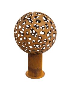 LE COQ PORCELAINE Atlantis Sfera decorativa modello luna in acciaio corten Ø cm 50