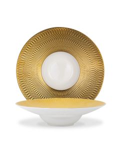 LE COQ PORCELAINE Deras Pasta bowl color oro Ø cm 27,5 h cm 7