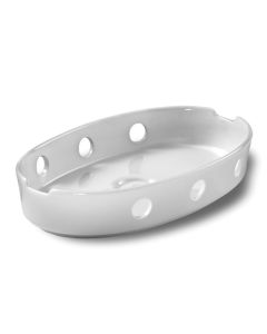 LE COQ PORCELAINE Estia Fornello bianco cm 28,5x17,5 h cm 5,5