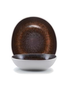 LE COQ PORCELAINE Estia Piatto fondo color ruggine cm 19x17,5