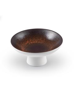 LE COQ PORCELAINE Estia Alzata fonda color ruggine Ø cm 15 h cm 7