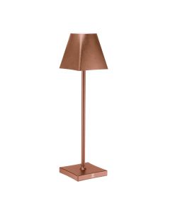 ETERE Lampada led ricaricabile rame in alluminio Ø cm 13 h cm 30