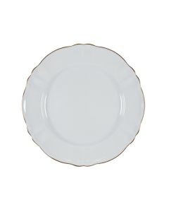 HARMONIAE Piatto pane bianco filo oro &Oslash; cm 16