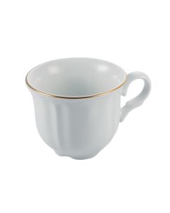 HARMONIAE Tazza da t&egrave; bianca filo oro cl 20