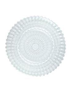 LE COQ PORCELAINE Helios Piatto segnaposto barocco trasparente Ø cm 33,5