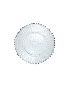 LE COQ PORCELAINE Helios Piatto pane barocco filo platino Ø cm 16