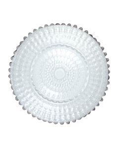 LE COQ PORCELAINE Helios Piatto segnaposto barocco filo platino Ø cm 33,5