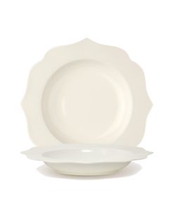 LE COQ PORCELAINE Ionica Piatto fondo color avorio Ø cm 22