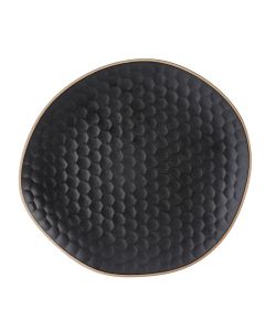 LE COQ PORCELAINE Kypseli Piatto frutta nero matt cm 22x20,5