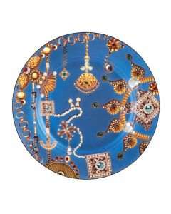 LE COQ PORCELAINE Lithos Piatto rotondo blu Ø cm 30