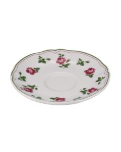NEOS ANTHIROS Piattino per tazza da caffè con roselline e filo verde Ø cm 12