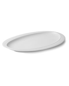 LE COQ PORCELAINE Parthenon Vassoio ovale bianco matt cm 28x20