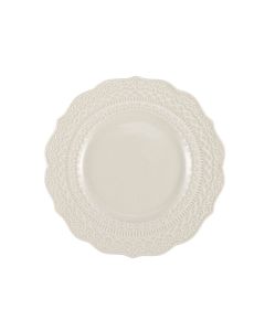 SKALISTOS Piatto pane avorio con decoro in rilievo Ø cm 15 h cm 2