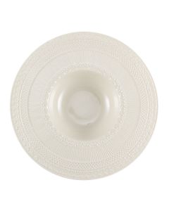 SKALISTOS Pasta bowl avorio con decoro in rilievo Ø cm 23 h cm 4