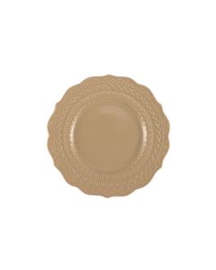 SKALISTOS Piatto pane beige con decoro in rilievo Ø cm 15 h cm 2
