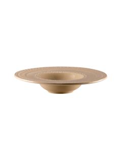 SKALISTOS Pasta bowl beige con decoro in rilievo Ø cm 23 h cm 4