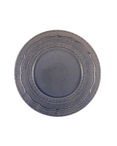 SKALISTOS Piatto segnaposto denim con decoro in rilievo Ø cm 33 h cm 3 