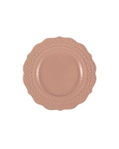 SKALISTOS Piatto pane rosa con decoro in rilievo Ø cm 15 h cm 2 