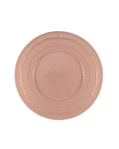 SKALISTOS Piatto segnaposto rosa con decoro in rilievo Ø cm 33 h cm 3