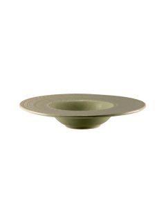 SKALISTOS Pasta bowl verde salvia con decoro in rilievo Ø cm 23 h cm 4