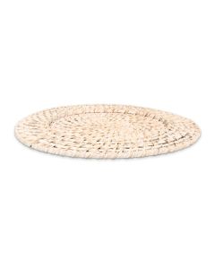 LE COQ PORCELAINE Tersicore Piatto segnaposto rattan bianco Ø cm 32