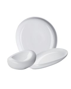 NINFA Servizio Piatti color bianco lucido 