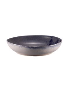 PHOBOS Coppa rotonda grigia con puntini reattivi blu Ø cm 28