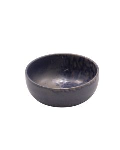 PHOBOS Coppa rotonda alta grigia con puntini reattivi blu Ø cm 15 h cm 7