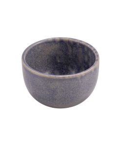 PHOBOS Coppetta rotonda grigia con puntini reattivi blu Ø cm 6,5