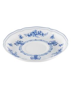 ANTHIROS Piattino per tazza da tè bianca e blu Ø cm 15