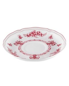 ANTHIROS Piattino per tazza da tè bianca e porpora Ø cm 15