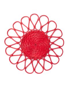 TERSICORE Segnaposto con design fiore rosso Ø cm 40