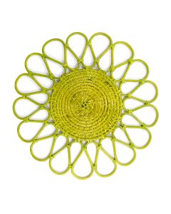 TERSICORE Segnaposto con design fiore verde Ø cm 40